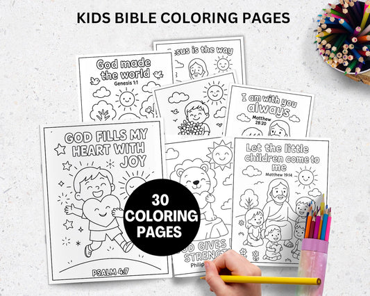 Bible Versus Coloring Pages For Kids- ColorCrafterKids