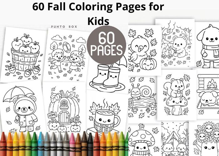 60 Fall Coloring Pages for Kids- ColorCrafterKids