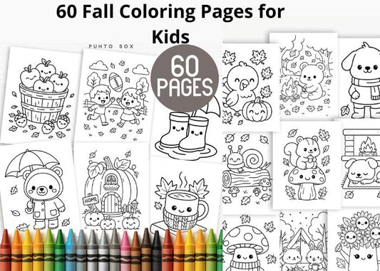 60 Fall Coloring Pages for Kids- ColorCrafterKids