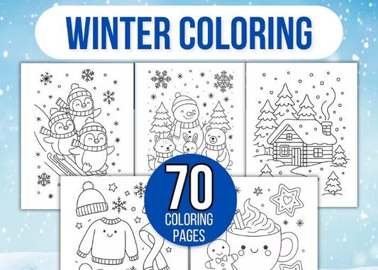 Winter Coloring Pages, Winter Coloring Book- ColorCrafterKids
