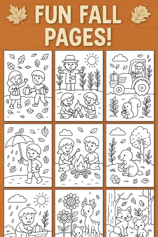 60 Fall Coloring Pages for Kids- ColorCrafterKids