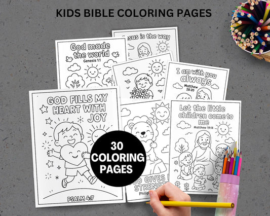 Bible Versus Coloring Pages For Kids- ColorCrafterKids