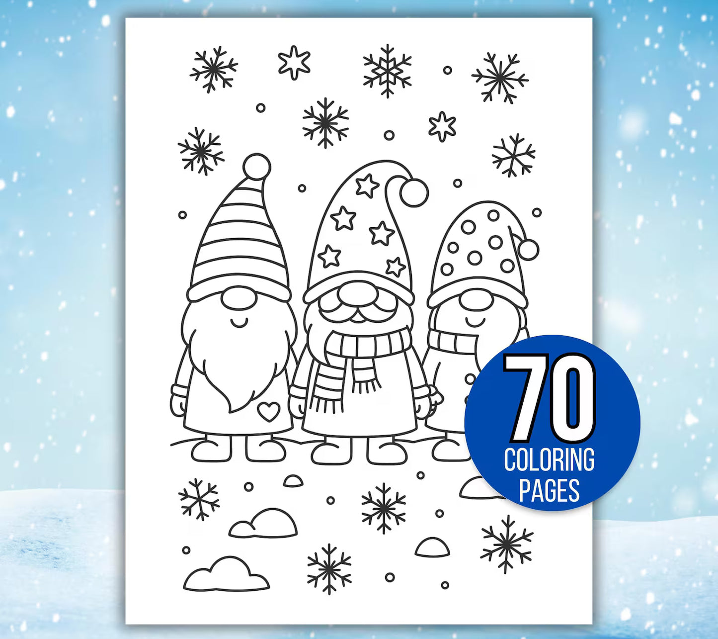 Winter Coloring Pages, Winter Coloring Book- ColorCrafterKids