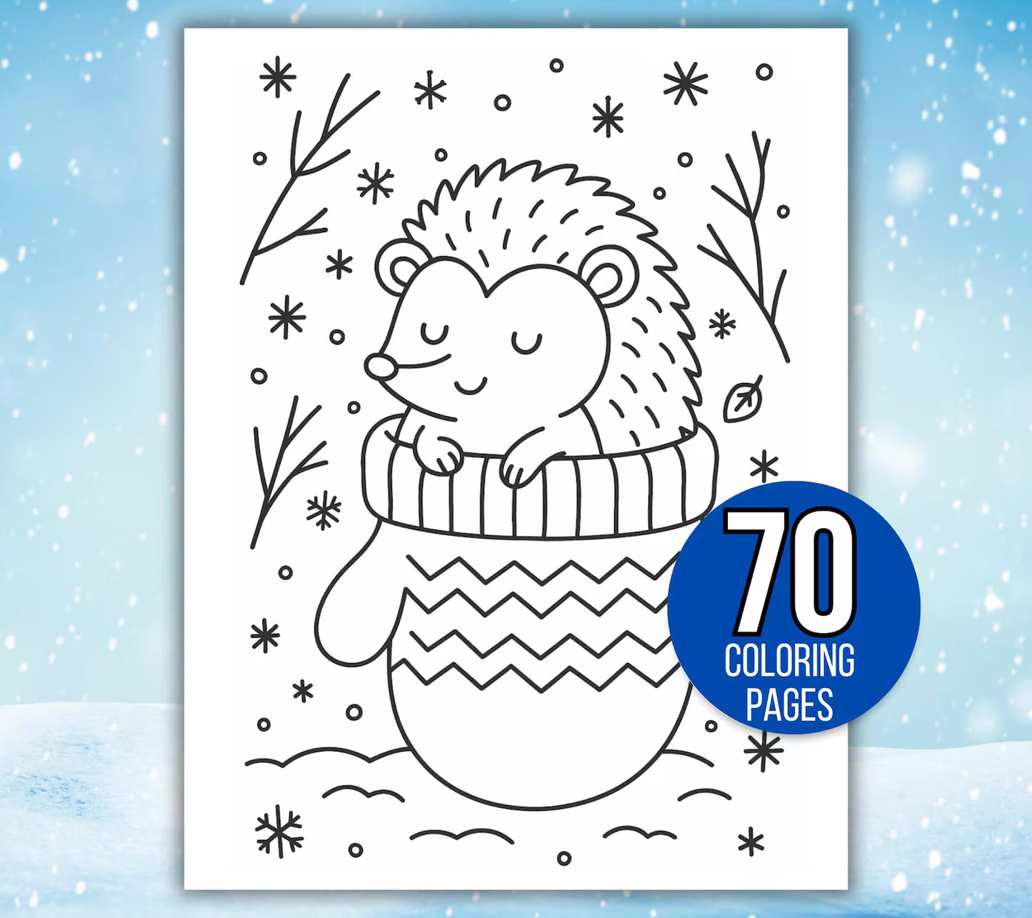 Winter Coloring Pages, Winter Coloring Book- ColorCrafterKids