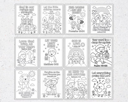 Bible Versus Coloring Pages For Kids- ColorCrafterKids