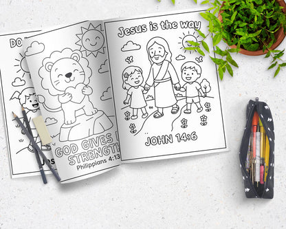 Bible Versus Coloring Pages For Kids- ColorCrafterKids